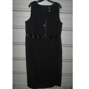 2X Plus Size 22/24 Catherines Black Label Black Dress Work Clothing